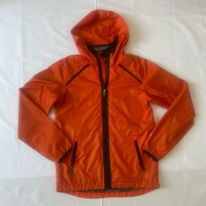Champion Kids Orange Hooded Windbreaker Jacket Polyester Size L (12-14)